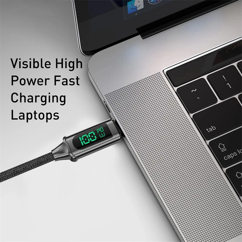 USB C to Type C Pd Cable 100W for MacBook Tablet Switch Xiaomi Samsung 5A Fast Charging Digital Display Phone Data Cable