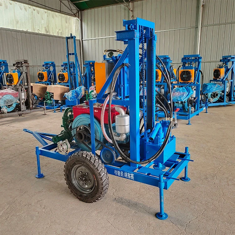 Portable 100m Hydraulic Diesel Water Well Drilling Rig