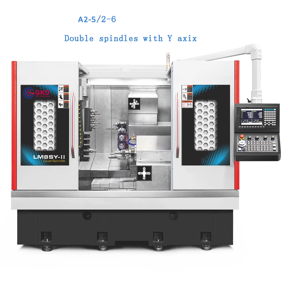 45 ángulo cama plana grande máquina de torneado y corte CNC, CNC horizontal torno Centro de máquina