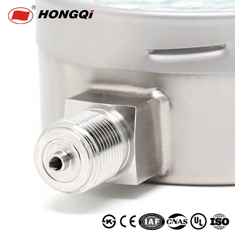 Hongqqi 100mm Full Stainless Steel Bottom Type Capsule Pressure Gauge