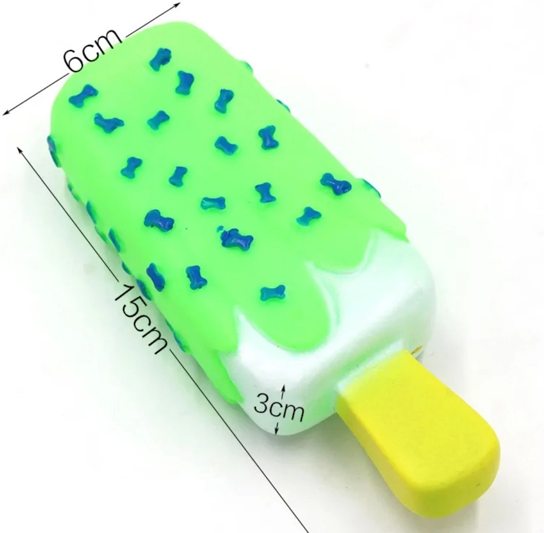 Hot Selling Vinyl Simulation Stick Ice Cream Bite Resistant Vocal Pet Product