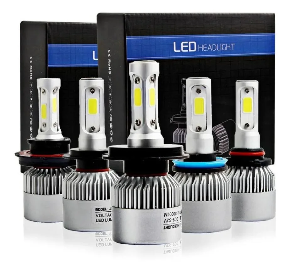 S2 Super brillante LED Focos Premium H1 H3 H4 H7 9005 9006 H11 de la luz de coche LED