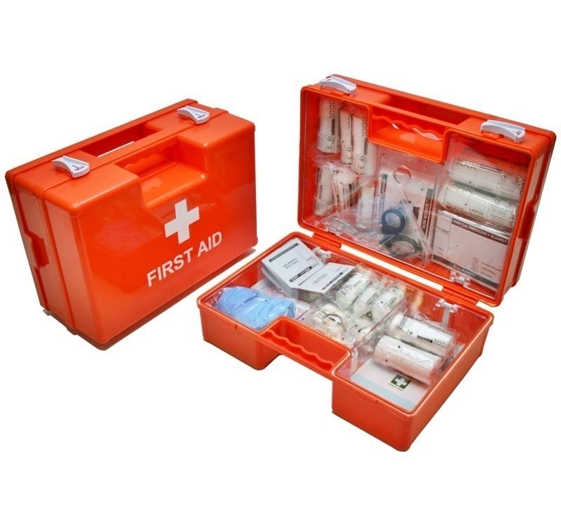 Kit de premiers soins domestique mural avec boîtier en ABS et dispositifs de premiers secours pour la maison, l'extérieur et le lieu de travail