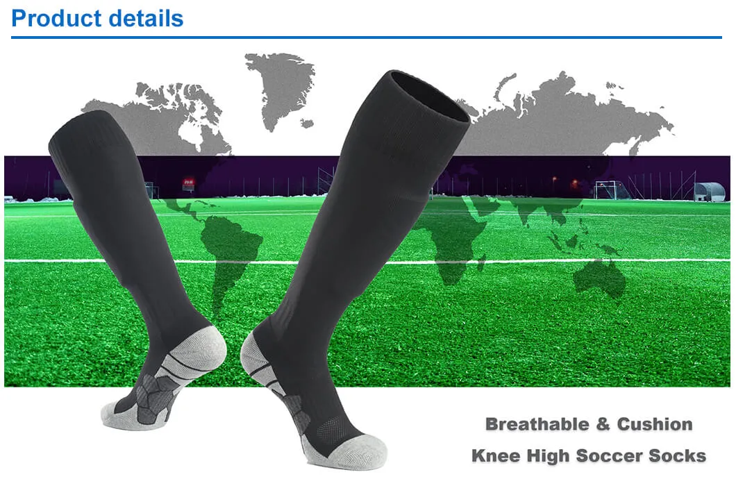 Outdoor Football Cycling Wear Breathable Sports Soccer Absorb Sweat Adult Knee High Socks