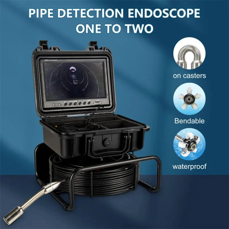 512Hz Sonde Locator 50m Diameter Metal Housing 23mm Pigging Wireless Drenaje de Alcantarillado Autom Borescope Alcantarillado Endocoscopio Video Localizador CCTV Cámara de inspección de tuberías