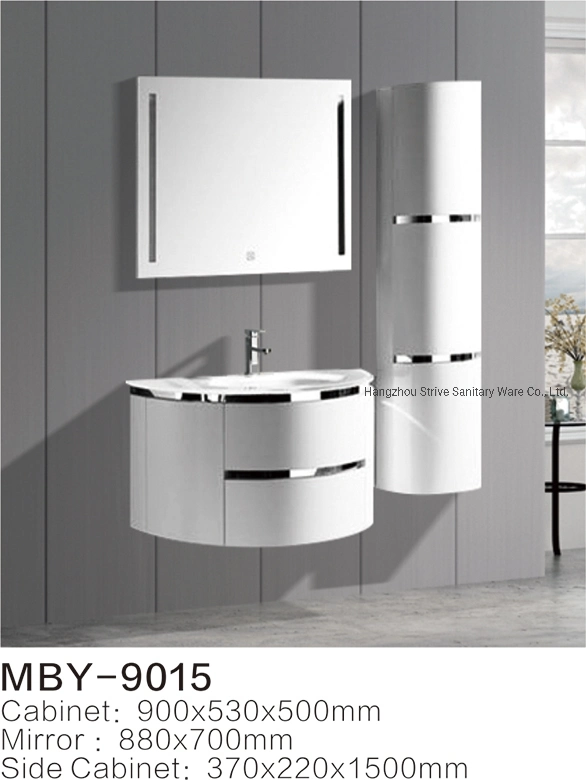 Glass Basin Bathroom Cabinet with LED Mirror with Good Price