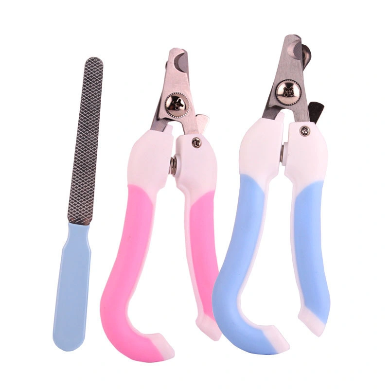 Professional Pet Nail Clippers Dog Cat Stainless Steel Two-Color Labor-Saving Nail Clippers Convenient Beauty Cleaning Supplies