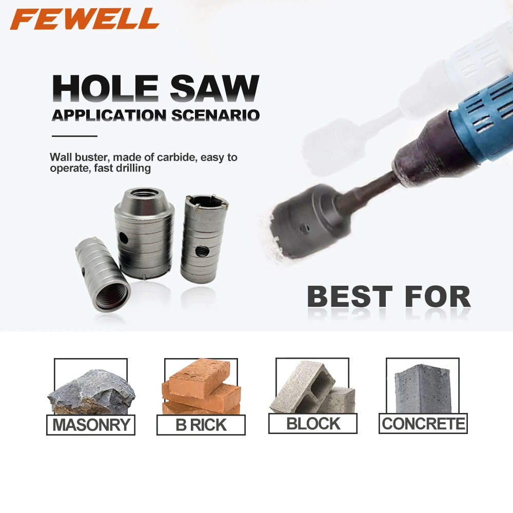 Hollow Electric Hammer Drill Cutter 35mm Wall Hole Saw for Concrete Wall Masonry