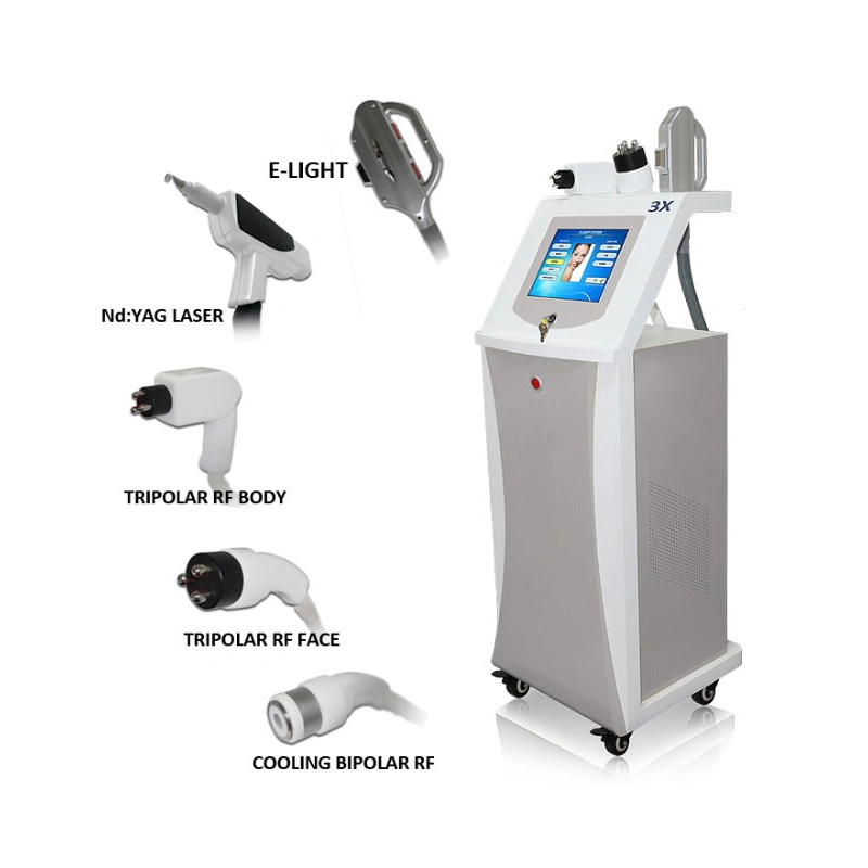 E-Light+RF+ND: YAG Laser Tattoo Removal Multifunctional Equipment