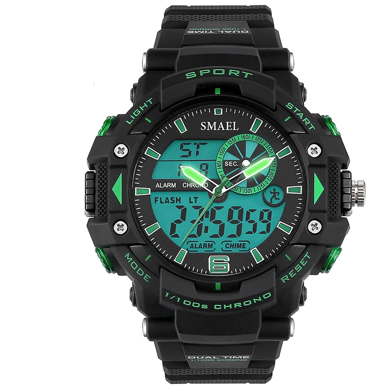 Men's Military Style LED Digital Quartz Sport Watch Luxury Sport Wrist Green