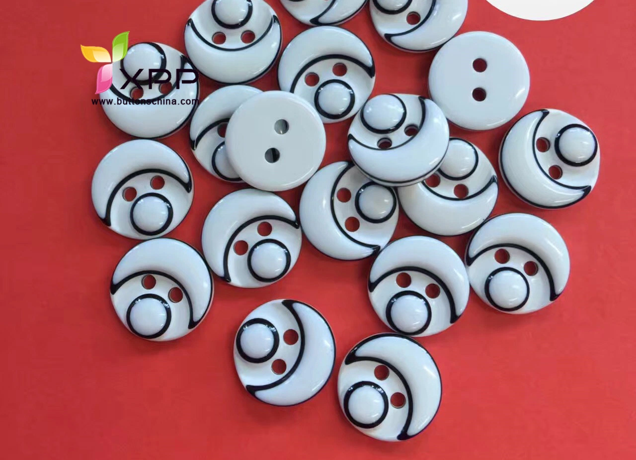 2hole White Color New Deign Shirt Button Plastic Button