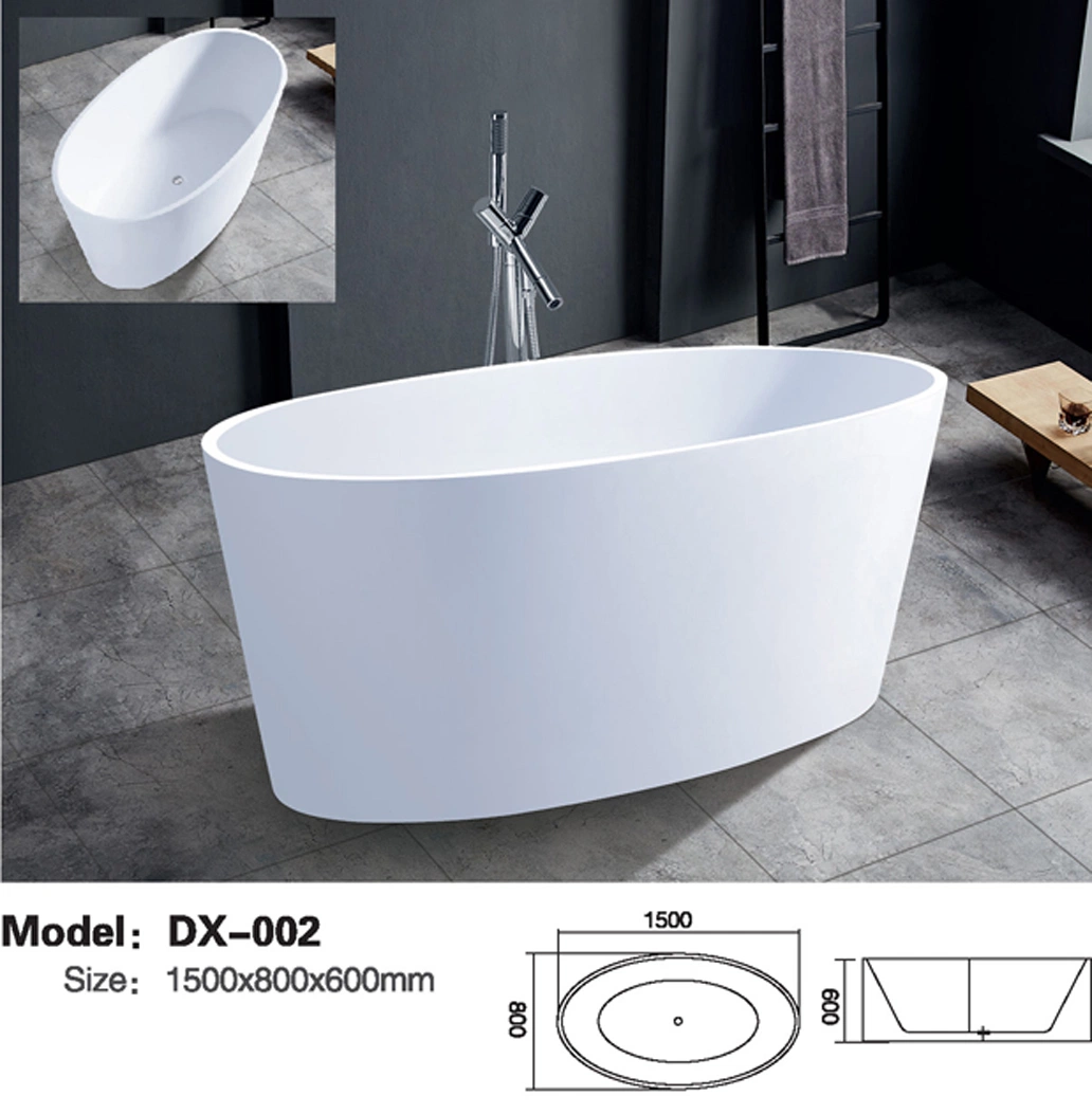 Pipe Free Massage Freestanding Acrylic Bathtub Whirlpool Tub Dx6037