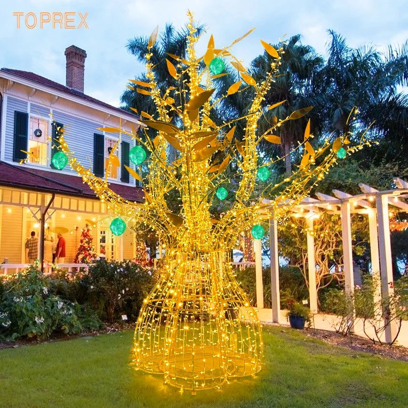 Toprex Nova Árvore Motif Luzes String Luz bola gigante pendurada domínio 3D Motif Iluminação de Árvore