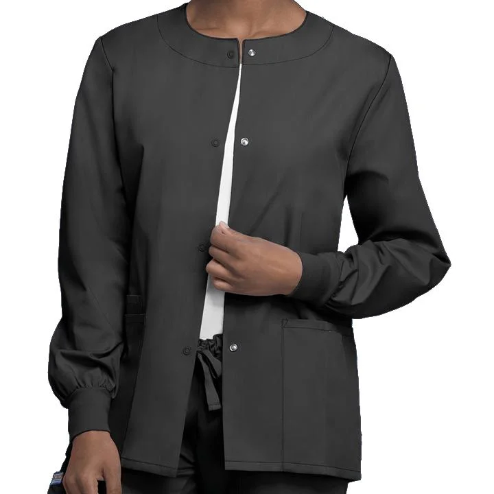 OEM Ladies Long Sleeve Nursing Jacket Healthcare Stretch Doctor's Scrub Jacket