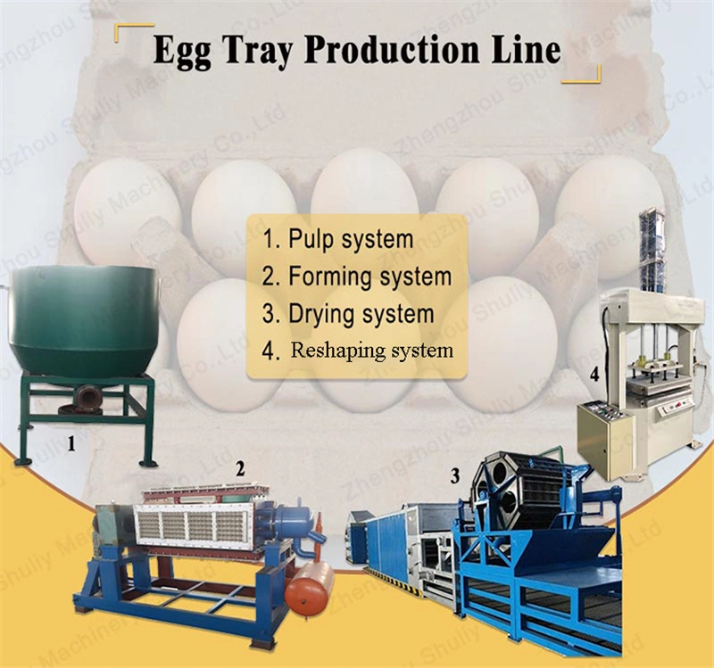 Waste Paper Recycle Used Egg Tray Machine/Automatic Paper Pulp Egg Tray Production Line