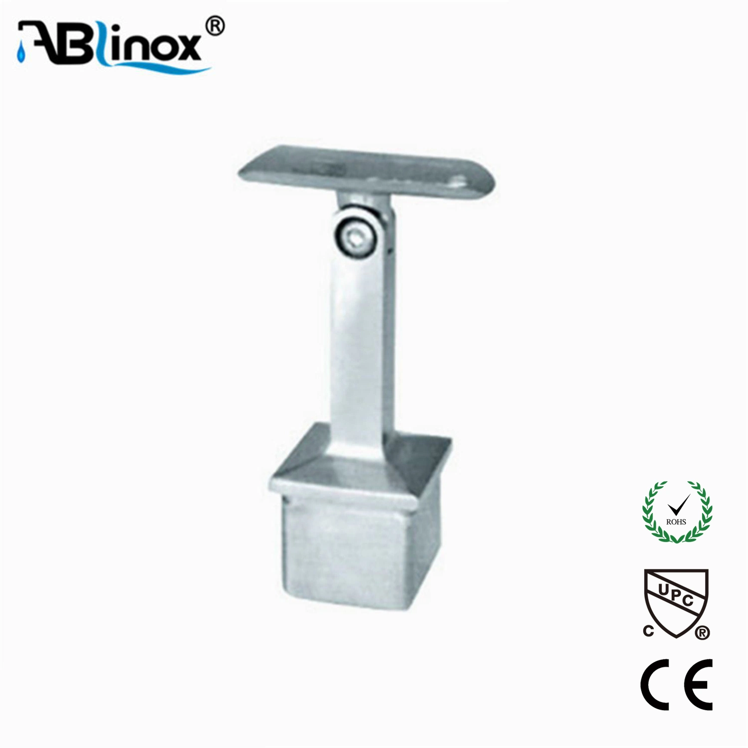 Soporte de carril de mano de acero inoxidable para montaje en pared