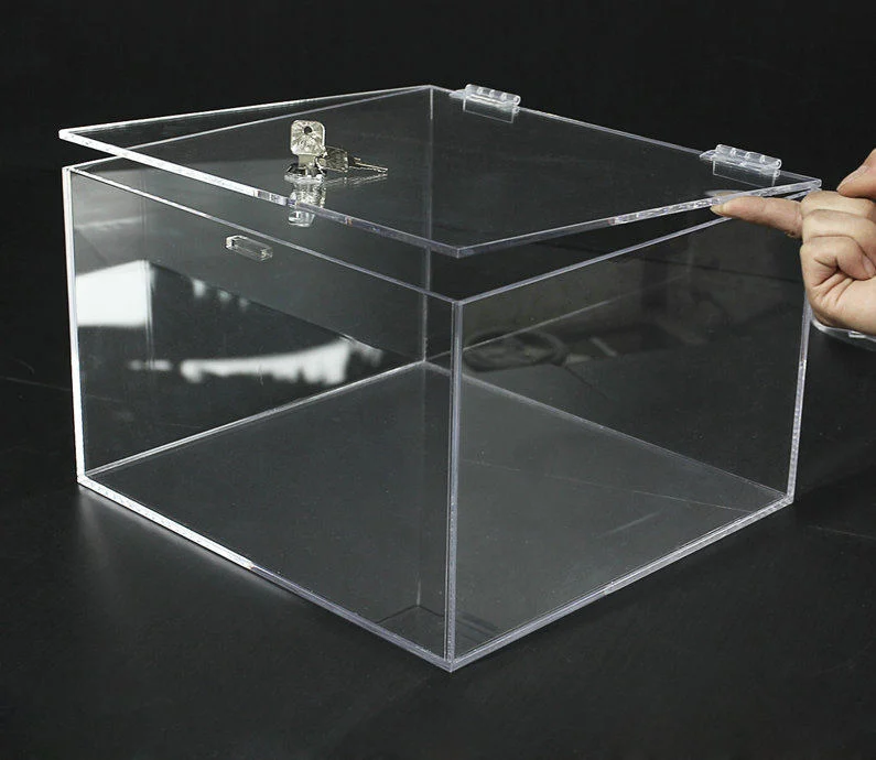 Caja de velas de almacenamiento acrílico transparente personalizada