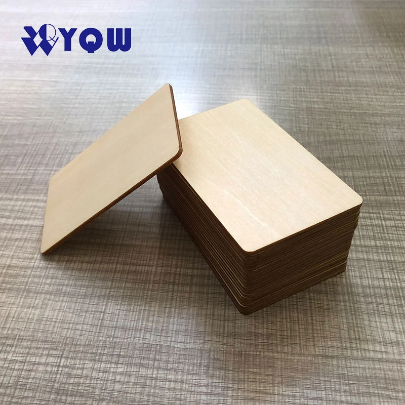 Silk Screen Printing RFID Hotel Key Wooden Card with T5577 Chip