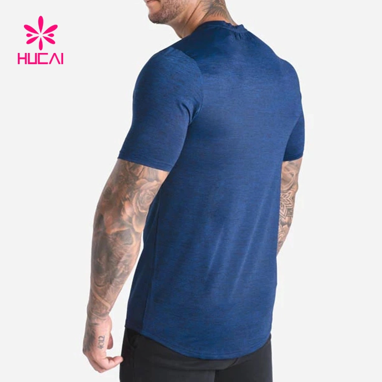 El desgaste de entrenamiento personalizado camiseta Slim Fit hombres ropa de gimnasia