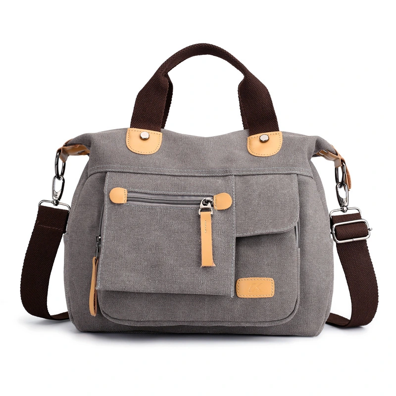 Cool Retro Casual Multifunctional Canvas Bag Shoulder Messenger Female Fashion Art School Style Backpack