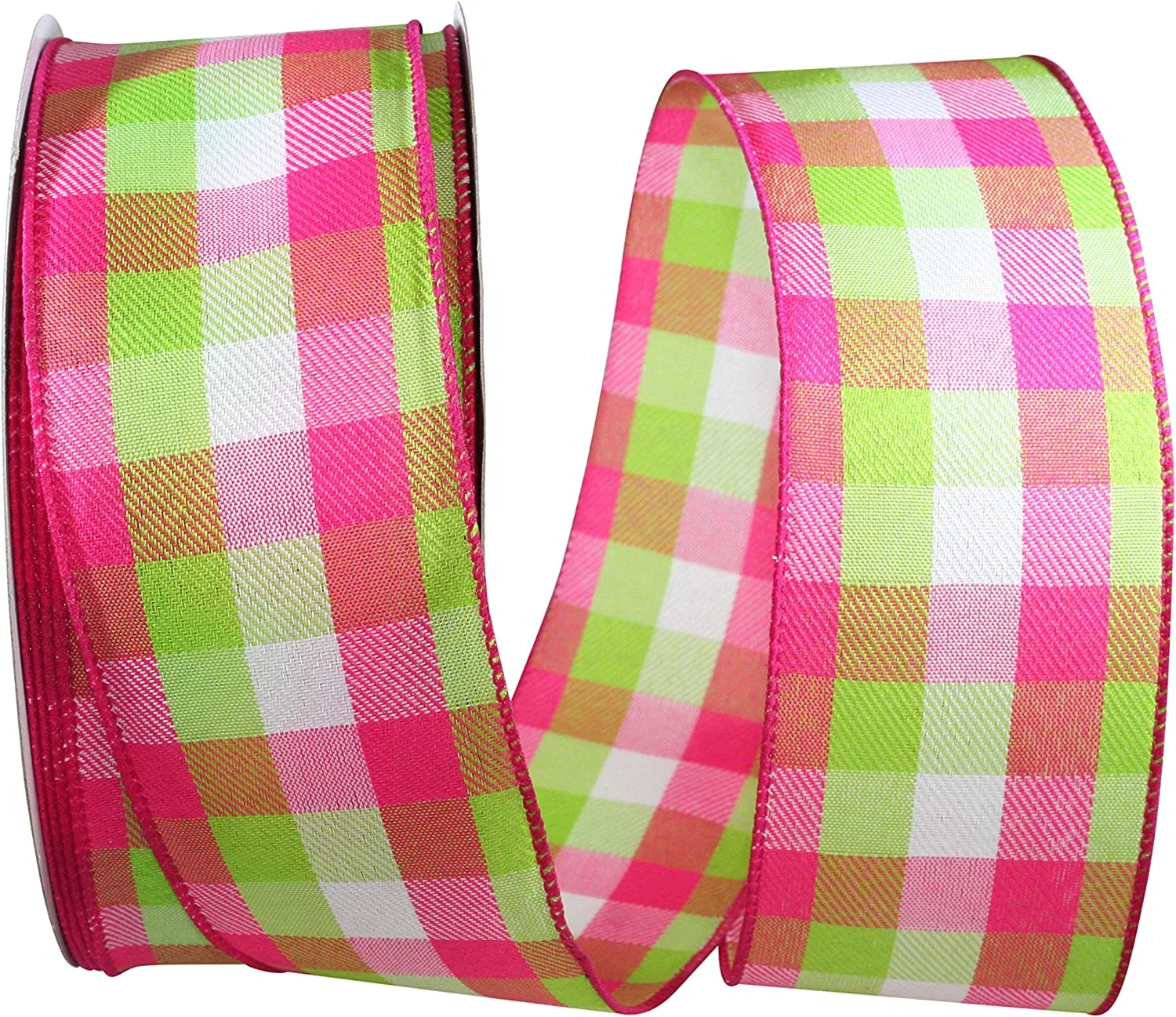 Factory Custom Ribbon Gingham Plaid Polyester Ribbon for DIY Packing Gift Wrapping Gift Ribbon