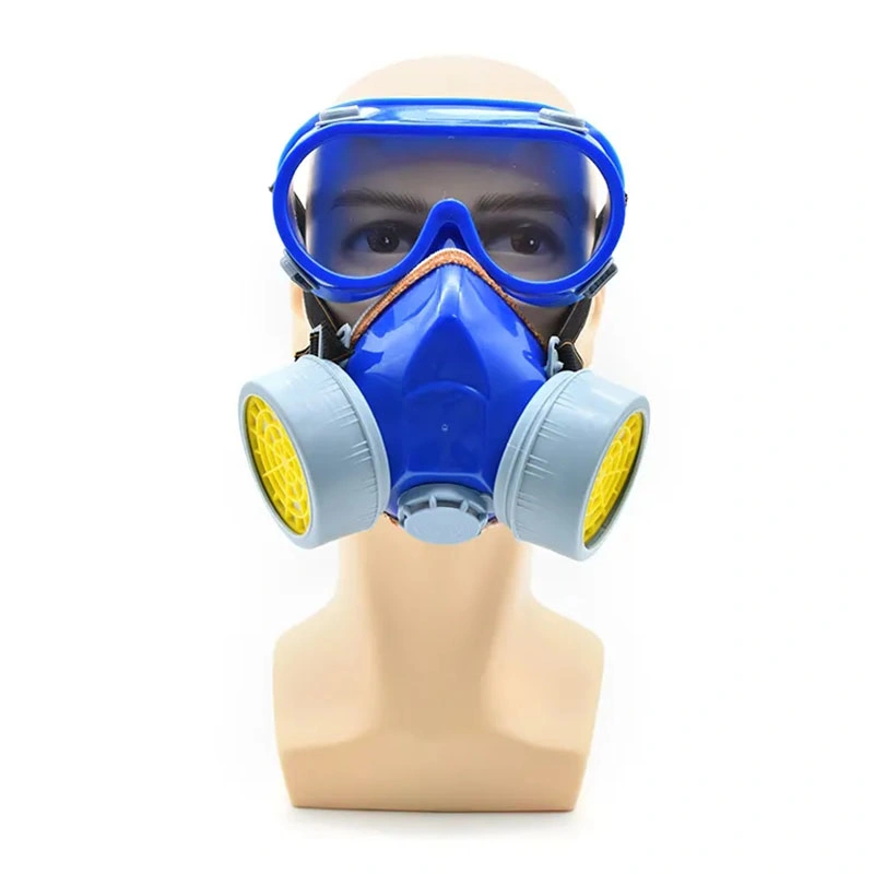 Industry Full Face Dust Multiduty Air Washable Particle Respirator Protective Activated Carbon Double Filter Gas Mask