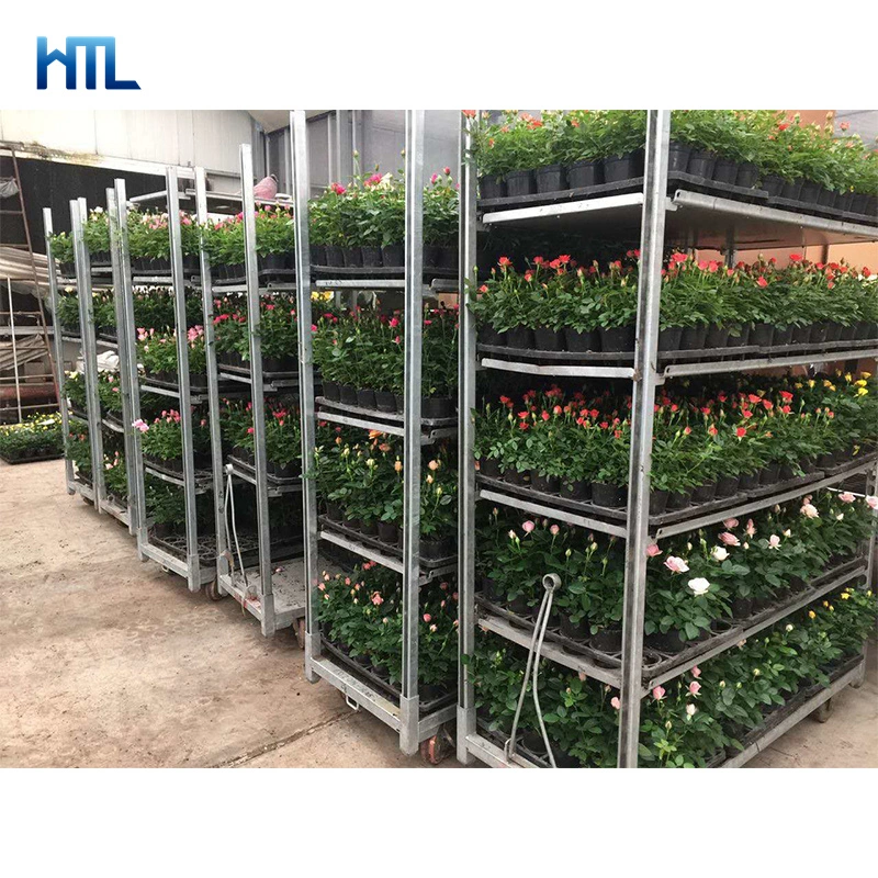 PP Shelves Greenhouse Farmers Market Plant Nursery Flower Cultivation Trolley