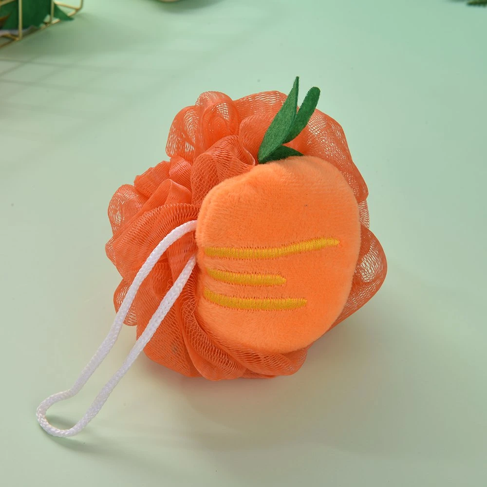 Kids Fruit Shaped Body Scrubber Loofah Mesh Puff Bath Sponge