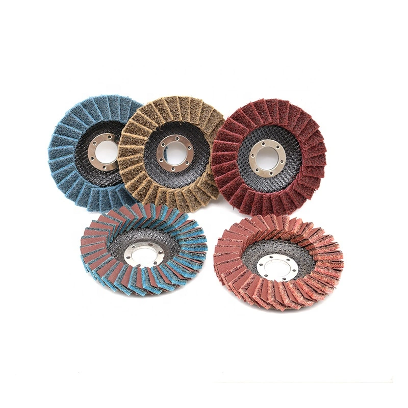 100*16 Brown Non-Woven Flap Disc as Hardware Tools for Metal Stainless Steel Polishing