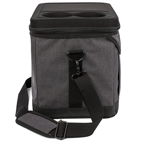 Large Promotion Black Insulated Picnic Cooler Bag, Meal Management Bag for Lunch with Cup