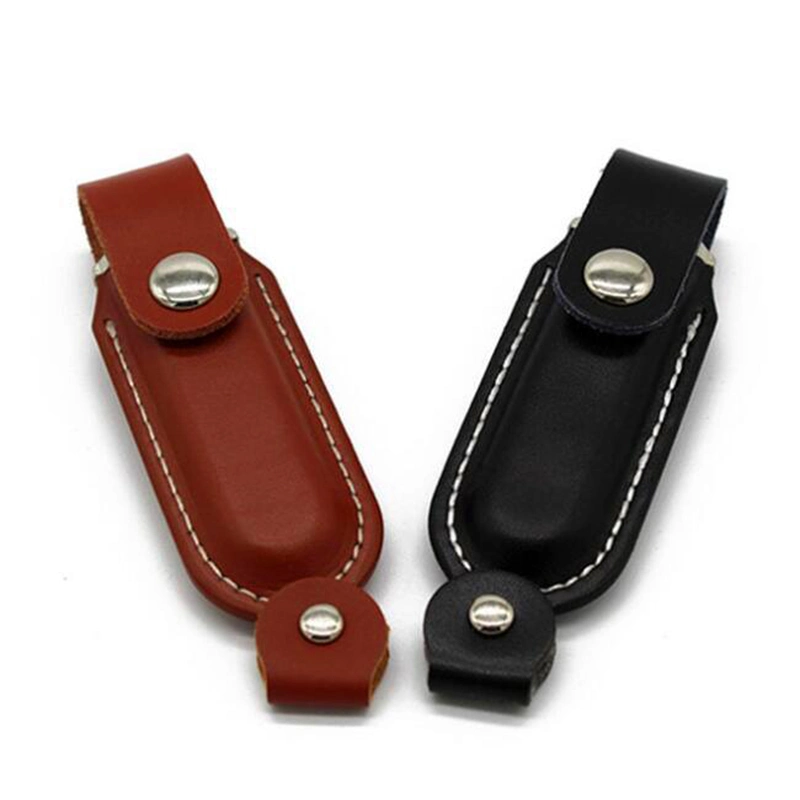 Customized Business Style Button Leather USB Flash Drive USB Flash Disk USB Driver USB Drive USB Stick USB Stick