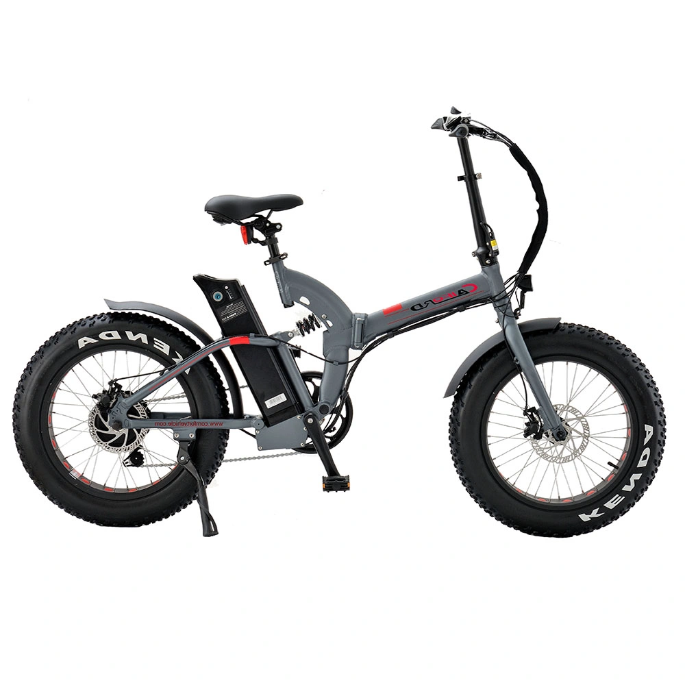 22inch Mini Folding Electric Moped Sepeda Listrik 500W Foldable Bicycle CE Fat Tire Electric Snow Bicycle with Children Summer Camp