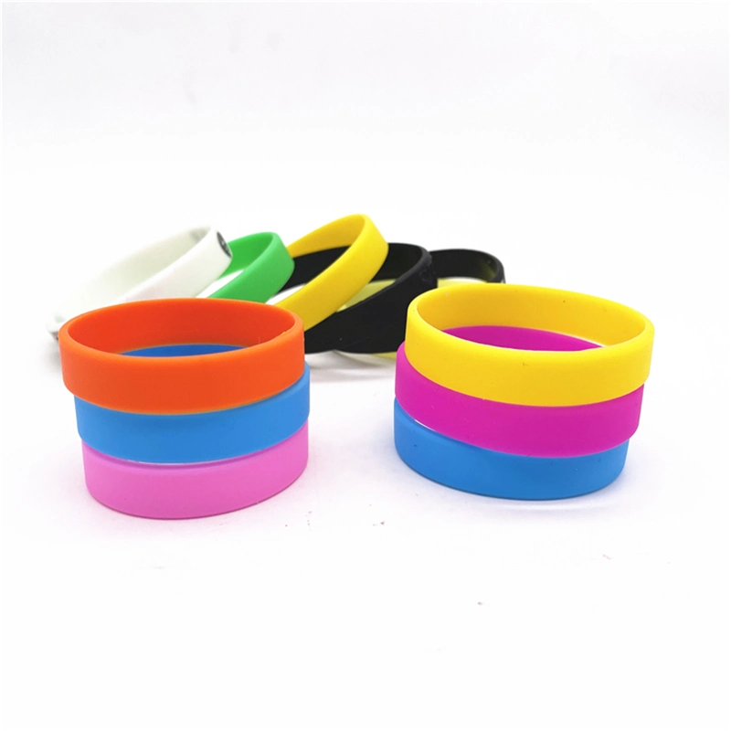 Customized Printed Sport Rubber Silicone Bracelet Embossed Silicon Wristband for Promotional Gift