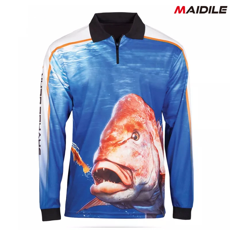 Custom Fishing Uniforms Sublimation Fishing Team Jerseys Quick Dry Fishing Apparel