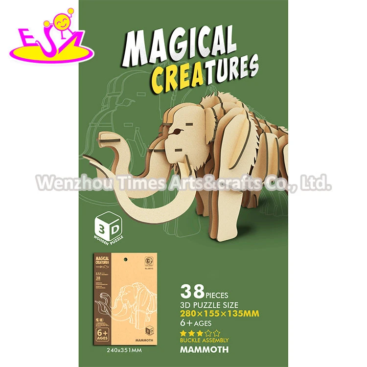 Personaliza o papel de montagem Educacional modelo Animal Puzzle 3D para Crianças P14D026