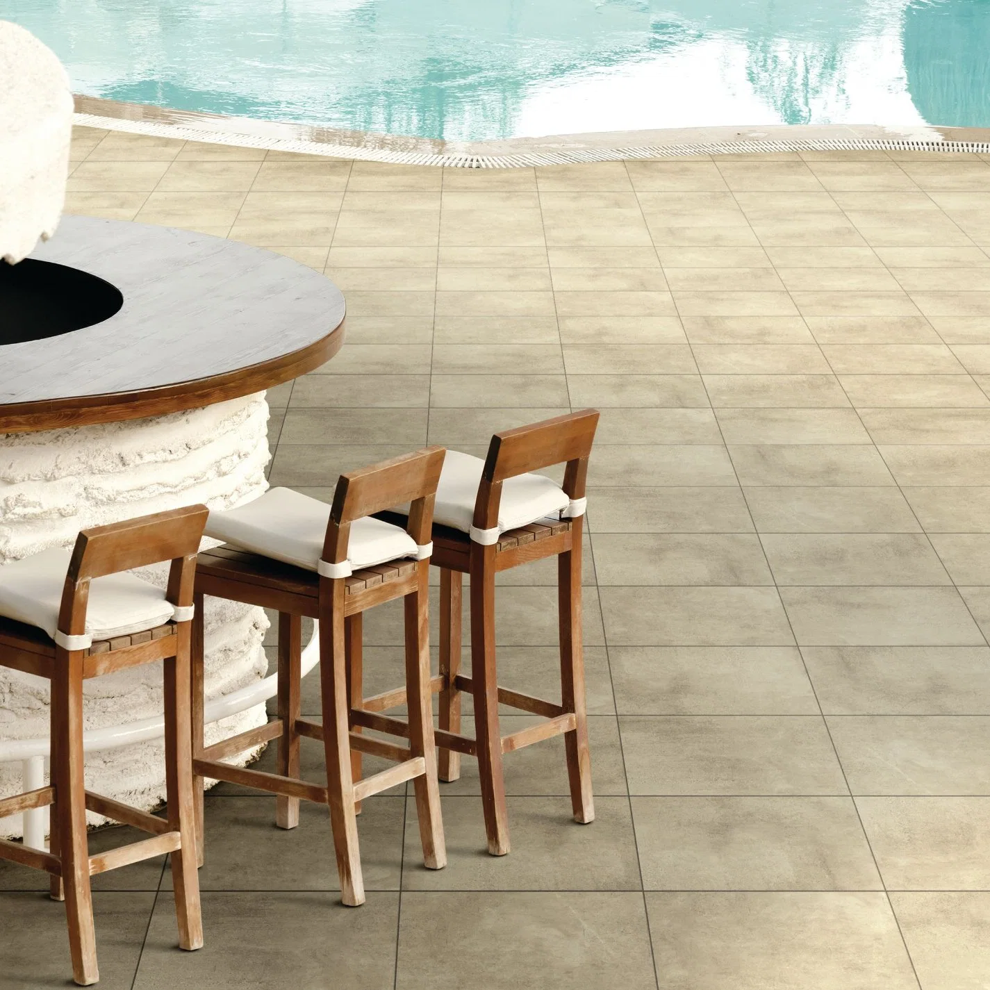 Glazed Porcelain Floor Tile with Cement Design Used for Commercial (CLT602B)