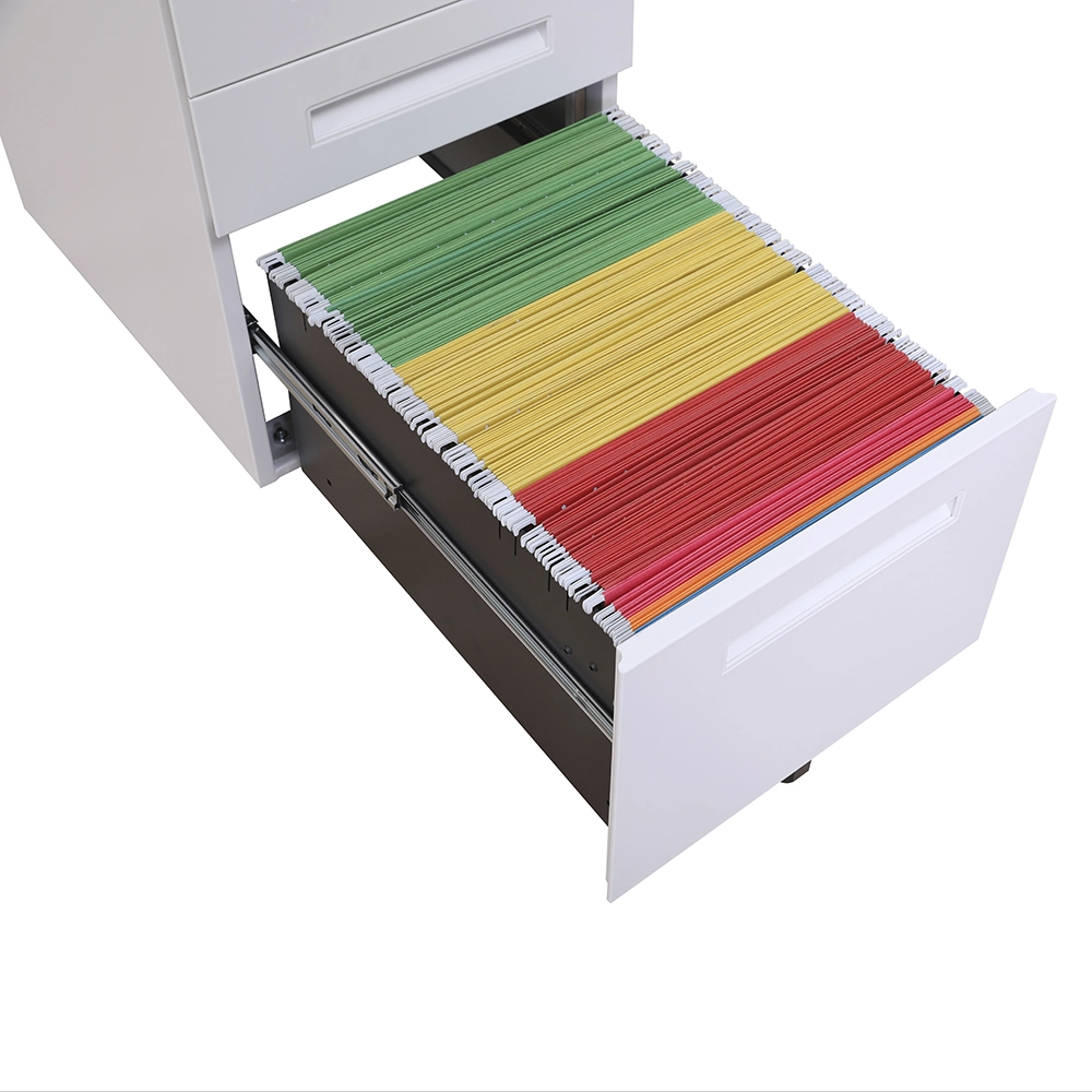 Steel Office Three Card Box File Hanging Lock Data Cabinet