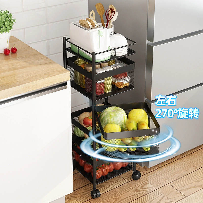 Shelf Rotating Living Room Floor Kitchen Storage Rack Mi15960