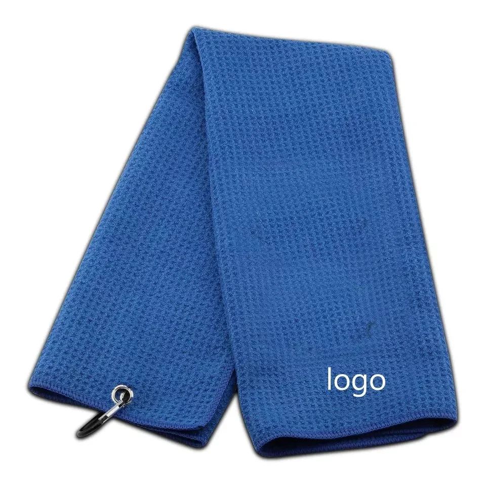 Golf Towel Magnetic Microfiber Waffle 3D Embroidery Logo Custom