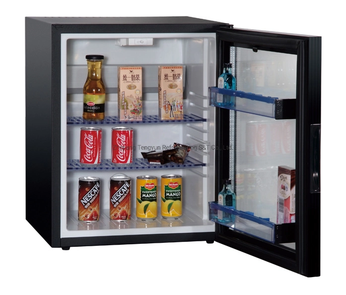 No Compression Mini Bar Fridge with Glass Door for Beverage