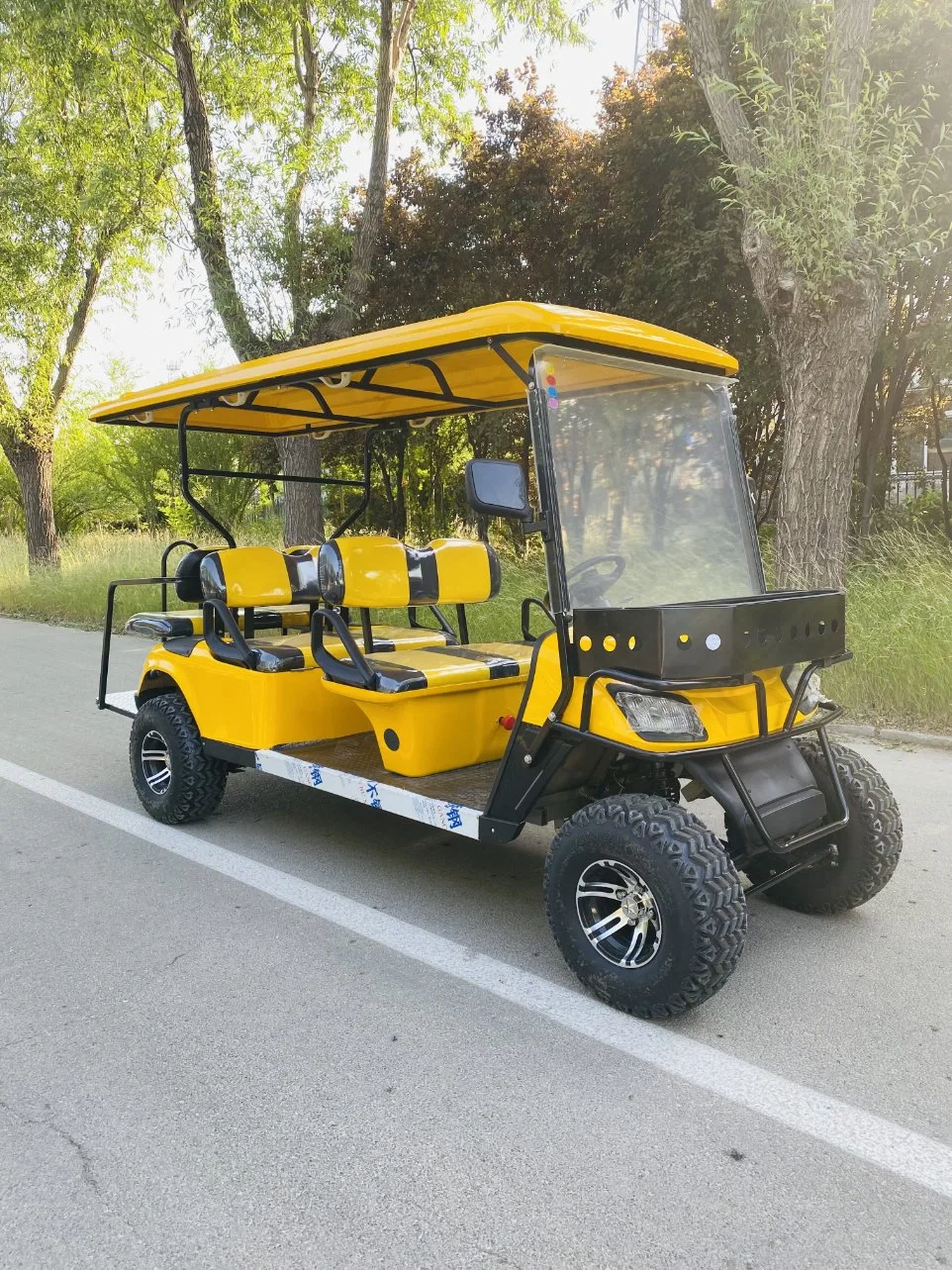 Carro do Golfo eléctrico e eléctrico com gás e luz LED