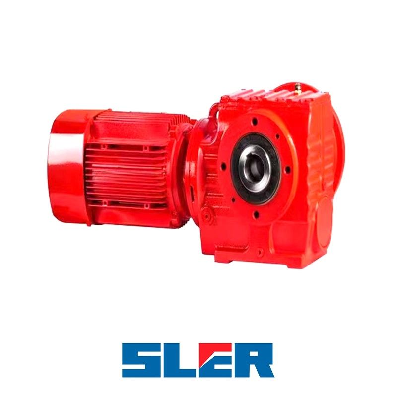 Angular Helical Gear Reducer with Hollow Output Shaft and Shrink Disc