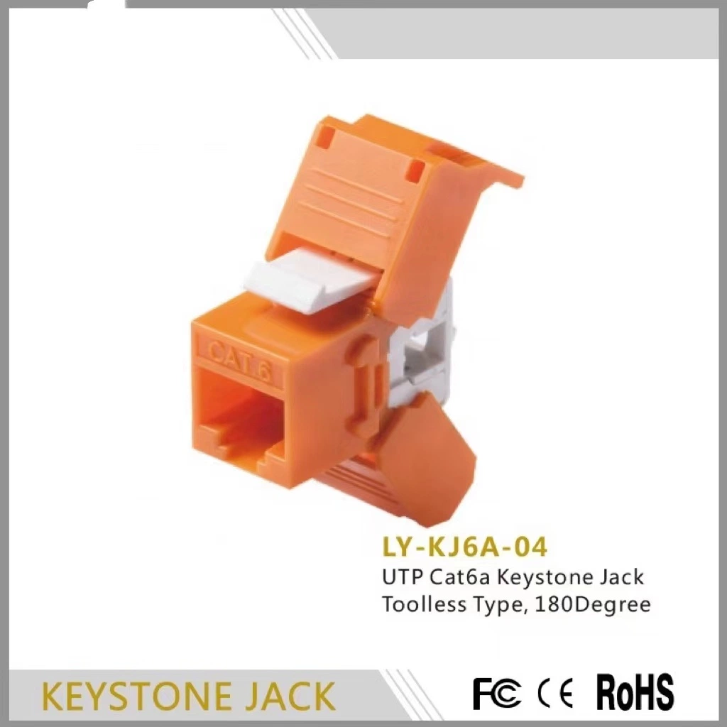 Professional manufacturer toolless utp cat6a rj45 keystone jack