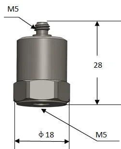 Low Price Xiyuan Factory Product Quality Single-Axis Charge Piezoelectric Acceleration Sensor Transducer (A11D200)