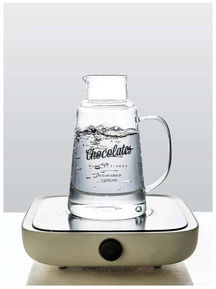 1.3L Vidrio de borosilicato de alta olla de agua de Botella con Vaso Cup