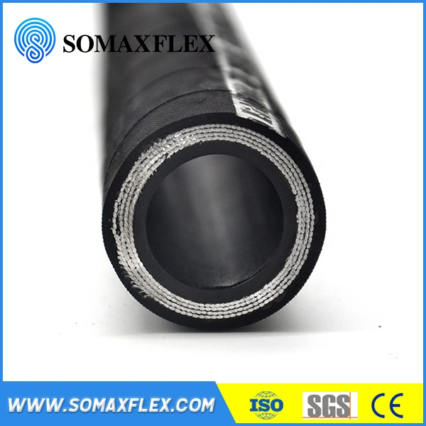 En856/DIN 4sp 32mm 1-1/4 Inch Steel Wire Spiral High Pressure Hydraulic Rubber Hose Manufacturers