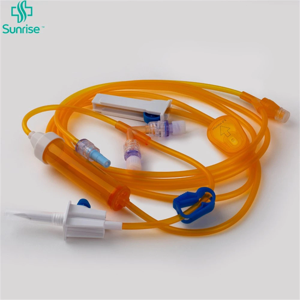 Sunrise Medical Factory Manufacturer Disposable Sterile Light Sensitive IV Infusion Set with Light-Proof Tube