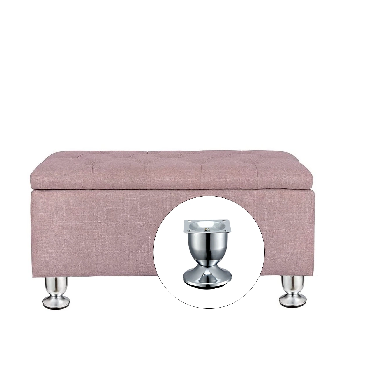 Nigeria Furniture Accessories Legs Wine Glass Shape Metal Sofa Legs for Cabinet/Furniture
