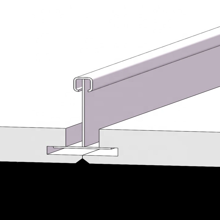 Composants de la structure en T du plafond du système de plafond.