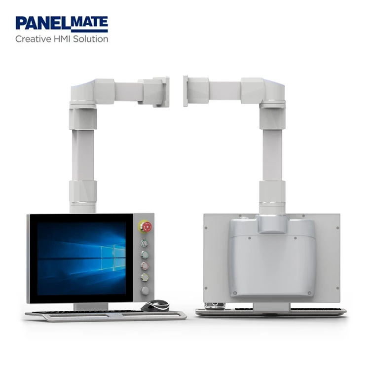 4460 Series Arm-Mounted Parts for Industrial Touchscreen Monitor and PC Box Connector Ral 9006